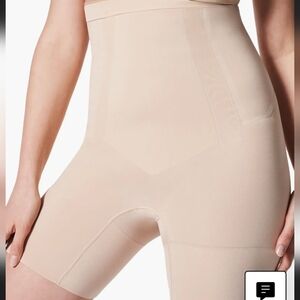 SPANX Sculting On Core High-Waist Mid-Thigh Short Medium, Soft Nude, New w/ Tags
